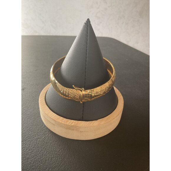 Vintage Bronze Bracelet By Dyabema Italy With Textured Design & Secure Clasp Fit - Picture 3 of 4